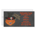 Creepy Pumpkin Face Halloween Party Invite Picture Card