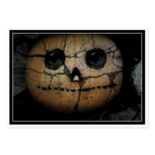 Creepy  Pumpkin Jack-o-Lantern Business Card