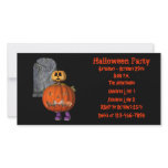 Creepy Pumpkin Man Halloween Party Invite photo cards