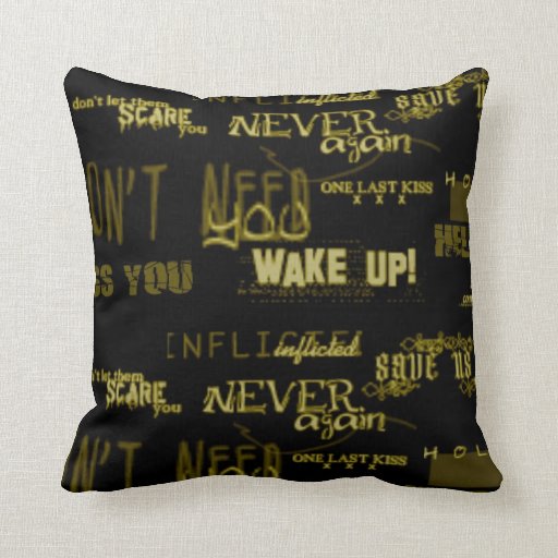 creepy sayings throw pillow Zazzle
