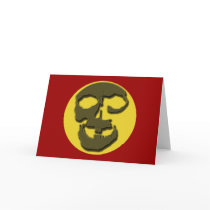 Creepy Skull Face and Full Moon Products cards