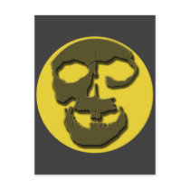 Creepy Skull Face and Full Moon Products postcards