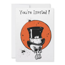 Creepy Skull Halloween Party Invitation