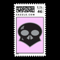 Creepy Skull Postage Stamps stamps