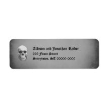 Creepy Skull Return Address Labels