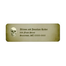 Creepy Skull Return Address Labels