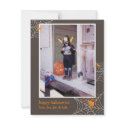 Creepy spider web frame custom photo Halloween invitation