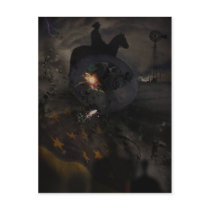 Creepy UFO Crash Postcard by MDKgraphics Creepy UFO Crash Postcard