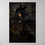 Creepy UFO Crash Poster posters