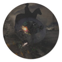 Creepy UFO Crash Sticker