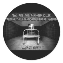 Creepy Valentine Round Sticker