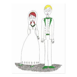 Creepy Wedding Irish Postcard