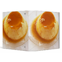 Creme caramel type of pudding with caramel vinyl binders