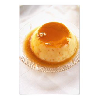 Creme caramel type of pudding with caramel zazzle_photoenlargement