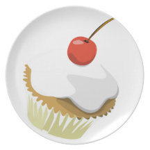 Creme cupcake plate