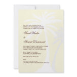 Creme Palm Tree Wedding Invitation
