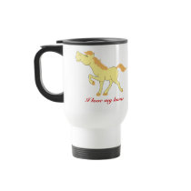 CREMELLO HORSE COFFEE TRAVEL MUG CUSTOM by wackyartchick CREMELLO HORSE COFFEE TRAVEL MUG CUSTOM