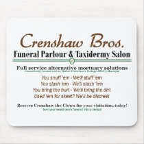 Crenshaw Bros. - Crenshaw the Funeral Clown mousepads