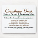 Crenshaw Bros. Group Burial Plan mousepads by melhi_ Crenshaw Bros. Group Burial Plan mousepads