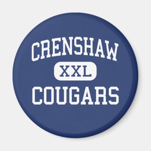 Crenshaw - Cougars - High - Los Angeles California Fridge Magnets