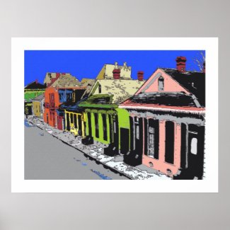 Creole Cottage New Orleans French Quarter print