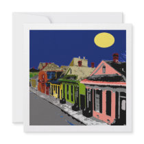 Creole Cottage New Orleans Full Moon Custom Announcements