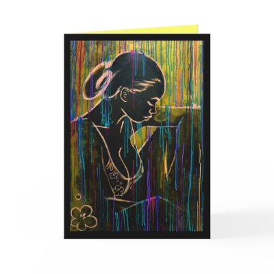 creole gold blue card by haitianart