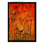 Creole Rain - Yellow Greeting Card