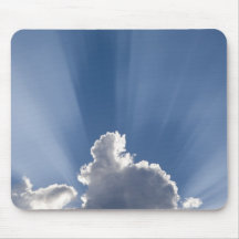 Crepuscular or God's rays streak past cloud. Mousepad