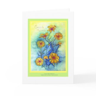 Crescendo Primrose Greeting Card card