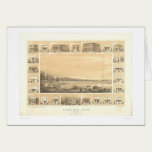 Crescent City, CA. Panoramic Map 1857 (0465A) cards