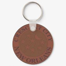 Crescent City Water Meter Lid keychains by figstreetstudio Crescent City Water Meter Lid keychains