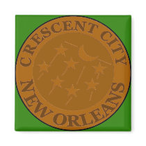 Crescent City Water Meter Lid magnets by figstreetstudio Crescent City Water Meter Lid magnets