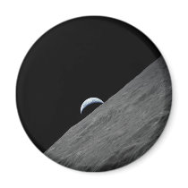 Crescent Earth Refrigerator Magnets