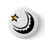 Crescent Moon and Star Swoosh Buttons