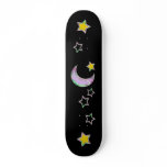 Crescent Moon and Stars! Skate Board Deck