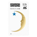Crescent Moon Face postage