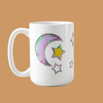 Crescent Moon & Stars #2 mugs by Perlyyyy Crescent Moon & Stars #2 mugs
