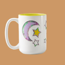 Crescent Moon & Stars #3 mugs by Perlyyyy Crescent Moon & Stars #3 mugs