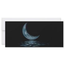 Cresent Moon Lake Dots Blue rack cards