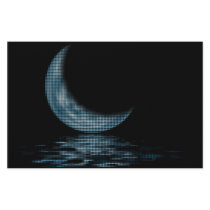 Cresent Moon Lake Dots Blue stationery