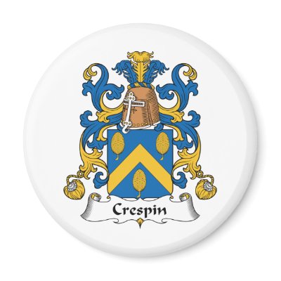 Crespin Family Crest Refrigerator Magnet by coatsofarms