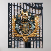 Crest Buckingham Palace London England Poster