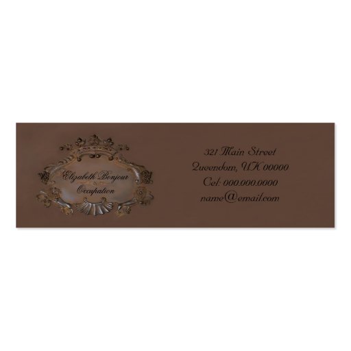 Crest ~ Business Card / Emblem Royal Crown Slim (back side)