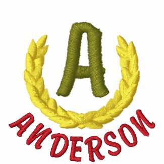 Crest Initial A with last Name Anderson Customize embroideredshirt
