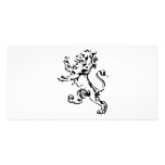 crest lion personalized photo card