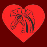 Crested Dragon Heart Sticker stickers