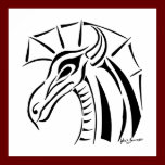 Crested Dragon Print posters