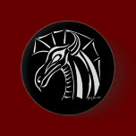 Crested Dragon Round Button 2 buttons