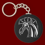 Crested Dragon Round Keychain 2 keychains